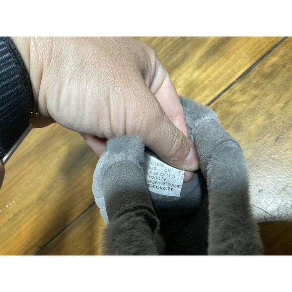 COACH Suede Ivy Boots Size 6 B Heather Grey - Picture 9 of 11